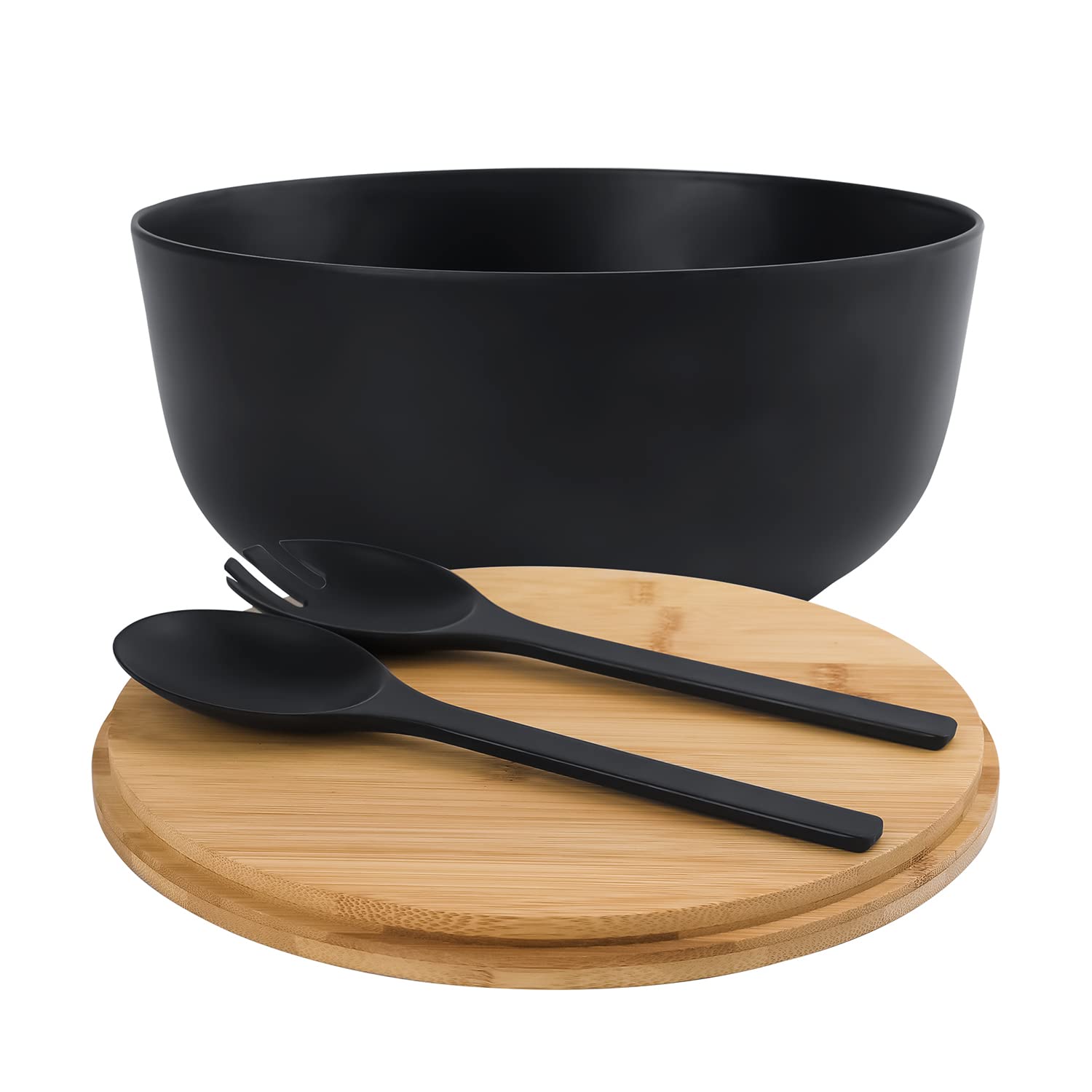 LOVYANXUE bamboo lid on salad bowl keeps food fresh and covered