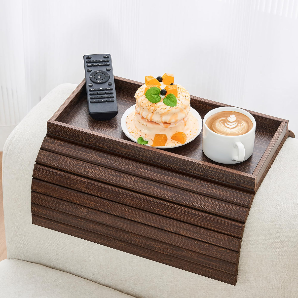 LOVYANXUE couch arm tray anti-slip bottom keeps beverages steady on any sofa