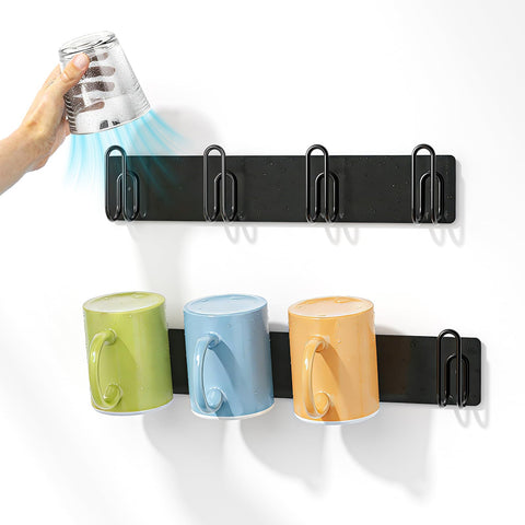 LOXSUN mug rack with rounded corners protects hands and mugs.