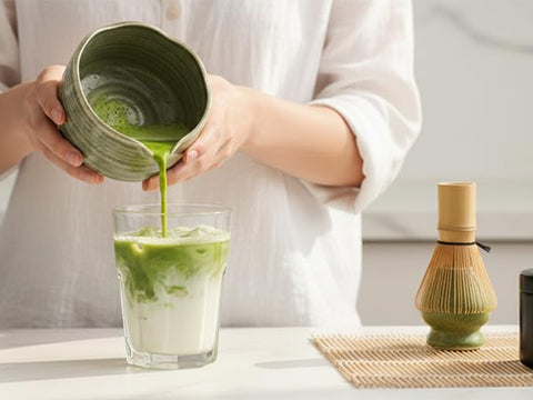Loyal Sea bamboo matcha mat adds traditional prep touch.
