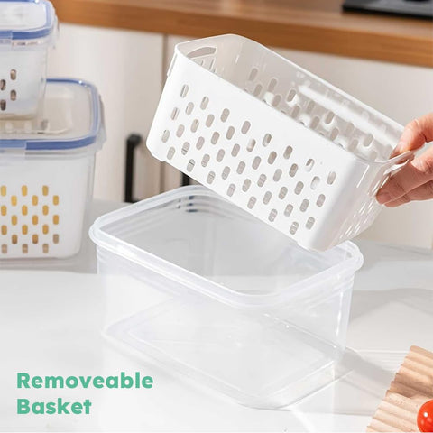 Loyanger large basket with bottom drain for quick drying.