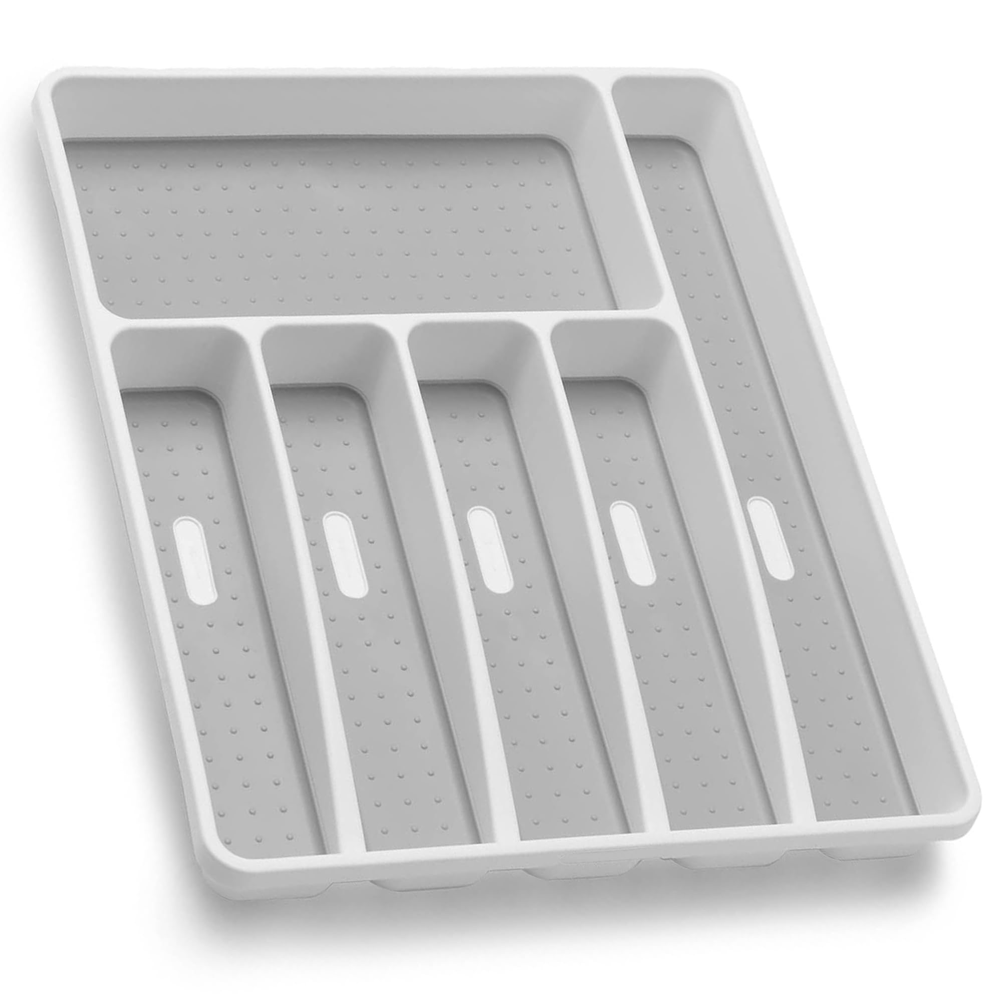 Loyareal silverware organizer in a drawer keeps utensils neatly separated and accessible.