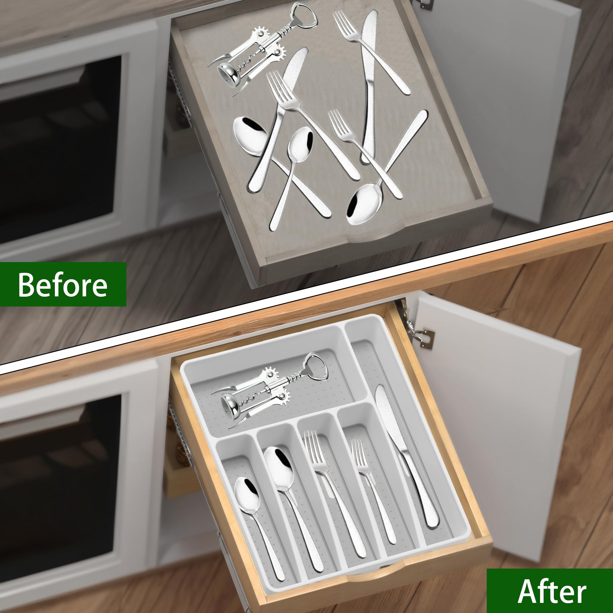 Durable BPA-free polypropylene tray suits daily kitchen use and cleaning.