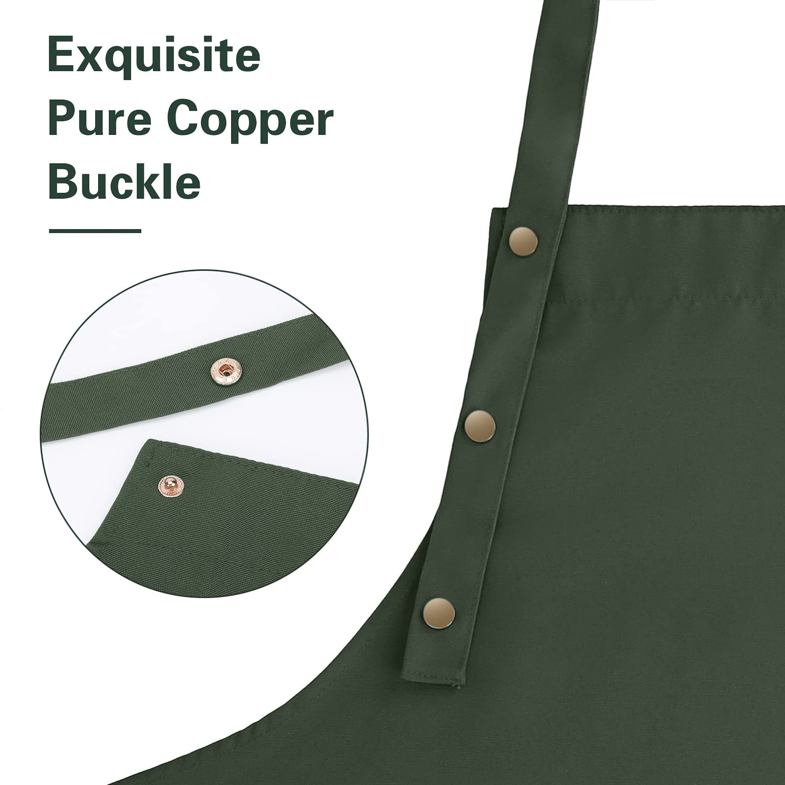 Loyglif apron with adjustable straps ensures a comfortable fit for all body types.