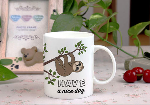 LOZACHE sloth mug as office gift to brighten a coworker's desk
