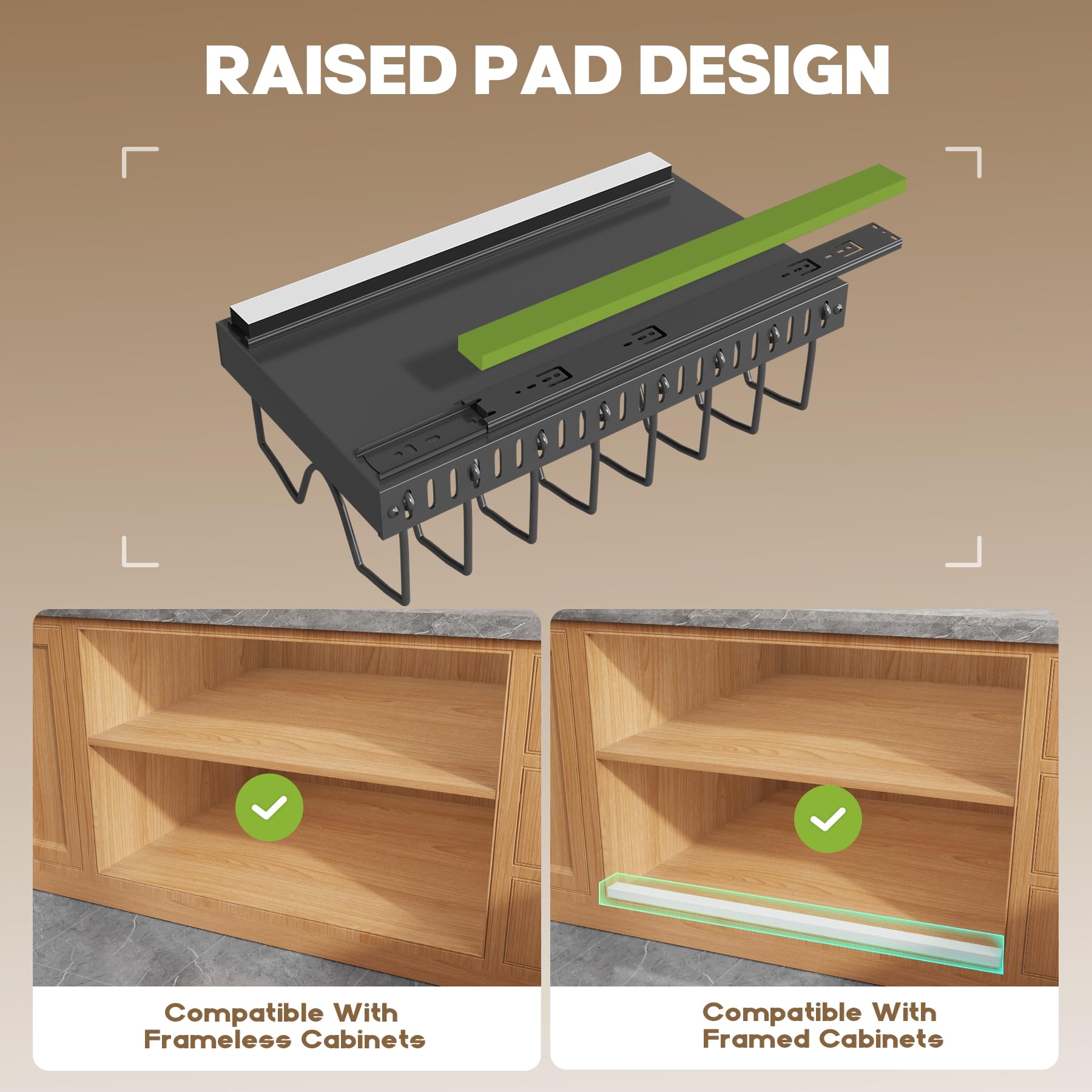 Lozovin pan lid storage and bakeware rack keeps lids organized and cookware visible.