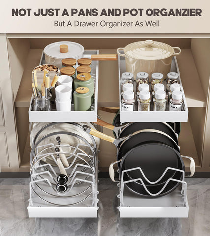 Lozovin space-saving solution fits under cabinets and deep drawers.