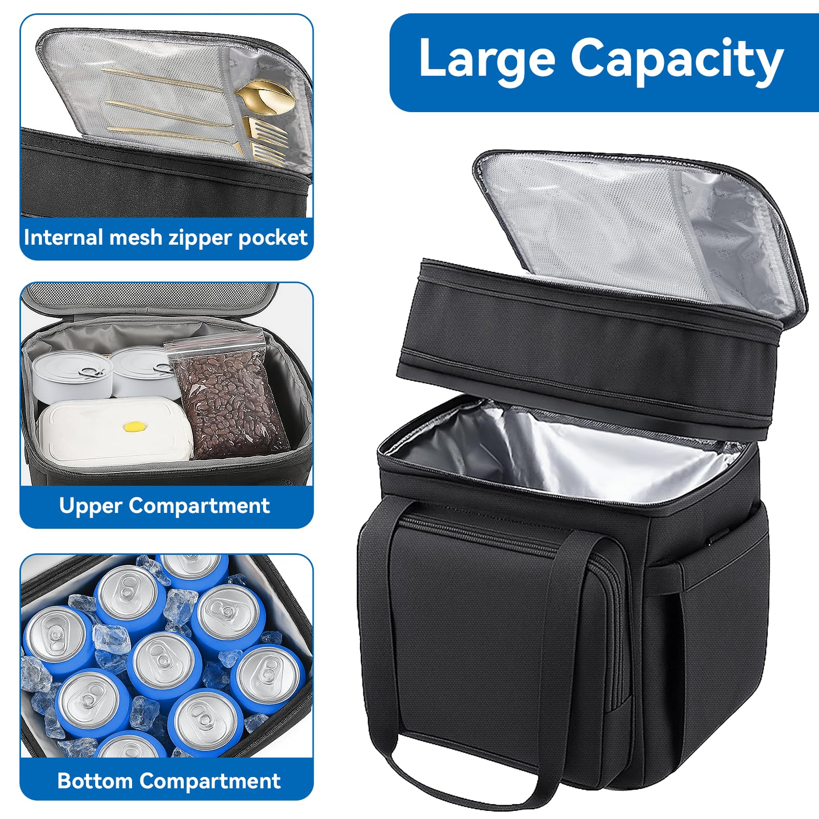 LRCXL lunch bag showing durable oxford fabric and wear resistance.