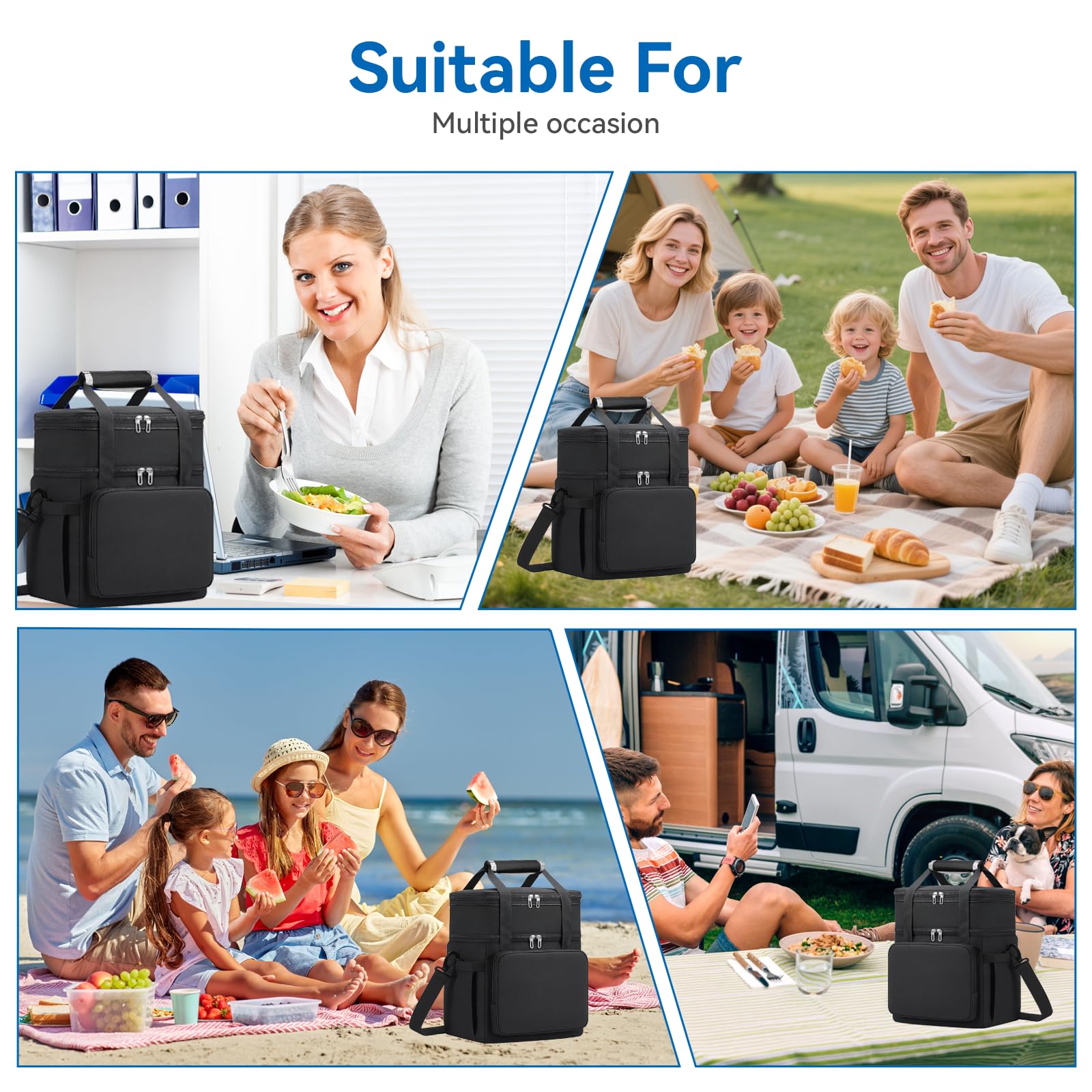 LRCXL lunch box suited for work, outdoor trips, and beaches.