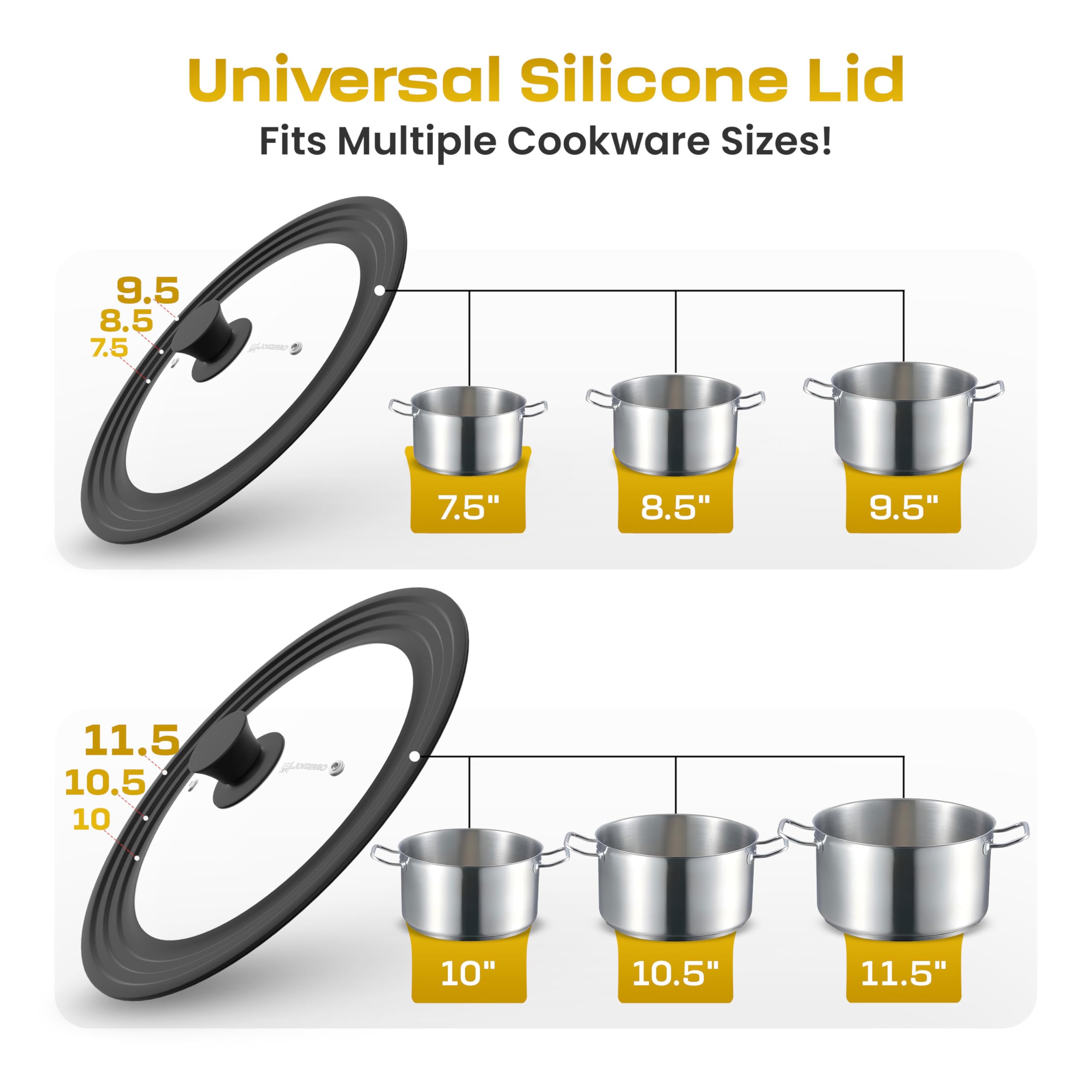 LSR LORESO tempered glass lid stays clear to monitor cooking