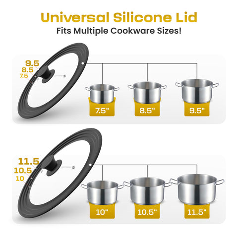 LSR LORESO tempered glass lid stays clear to monitor cooking