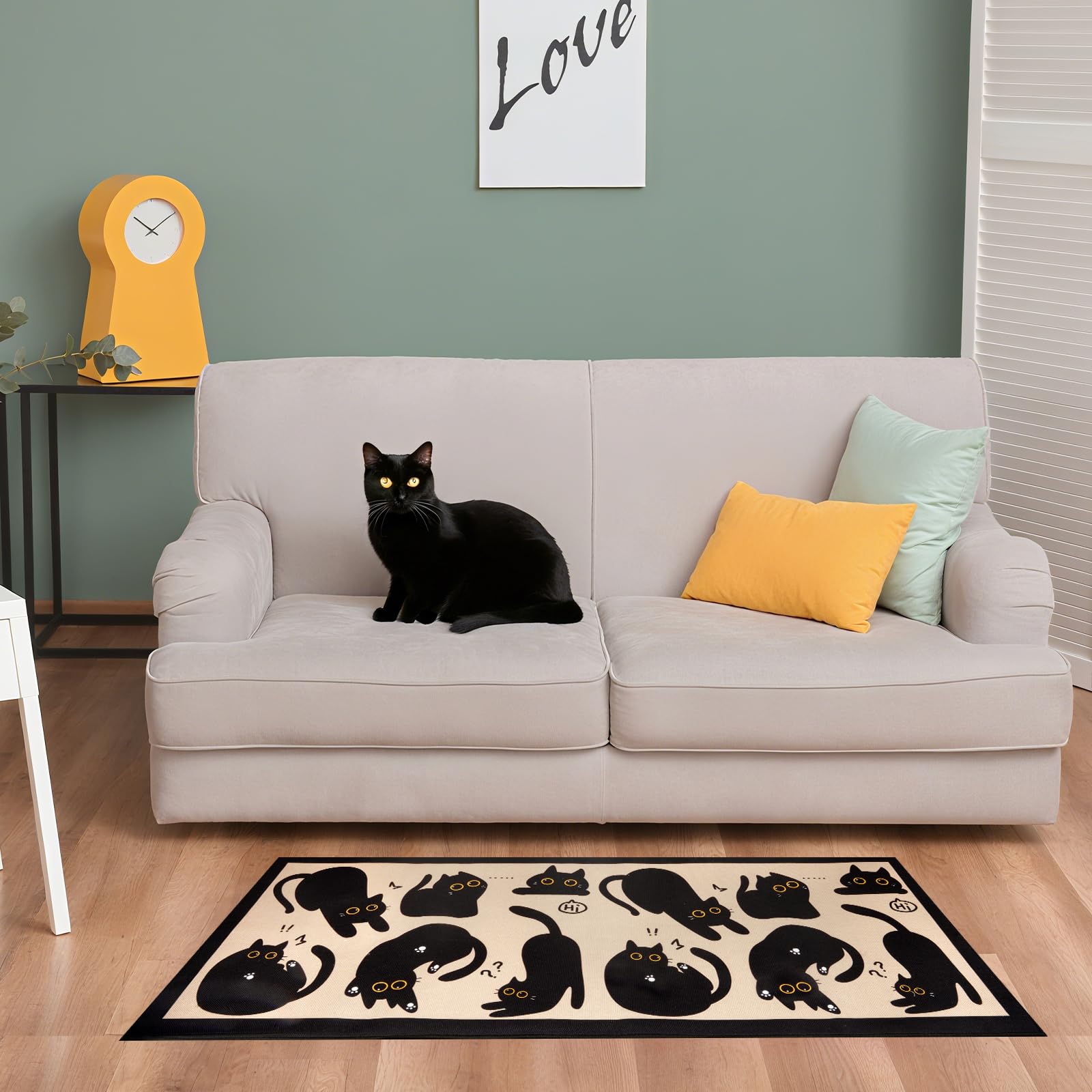 LSYDCARM Black Cat Mat decorative doormat perfect as a thoughtful gift.
