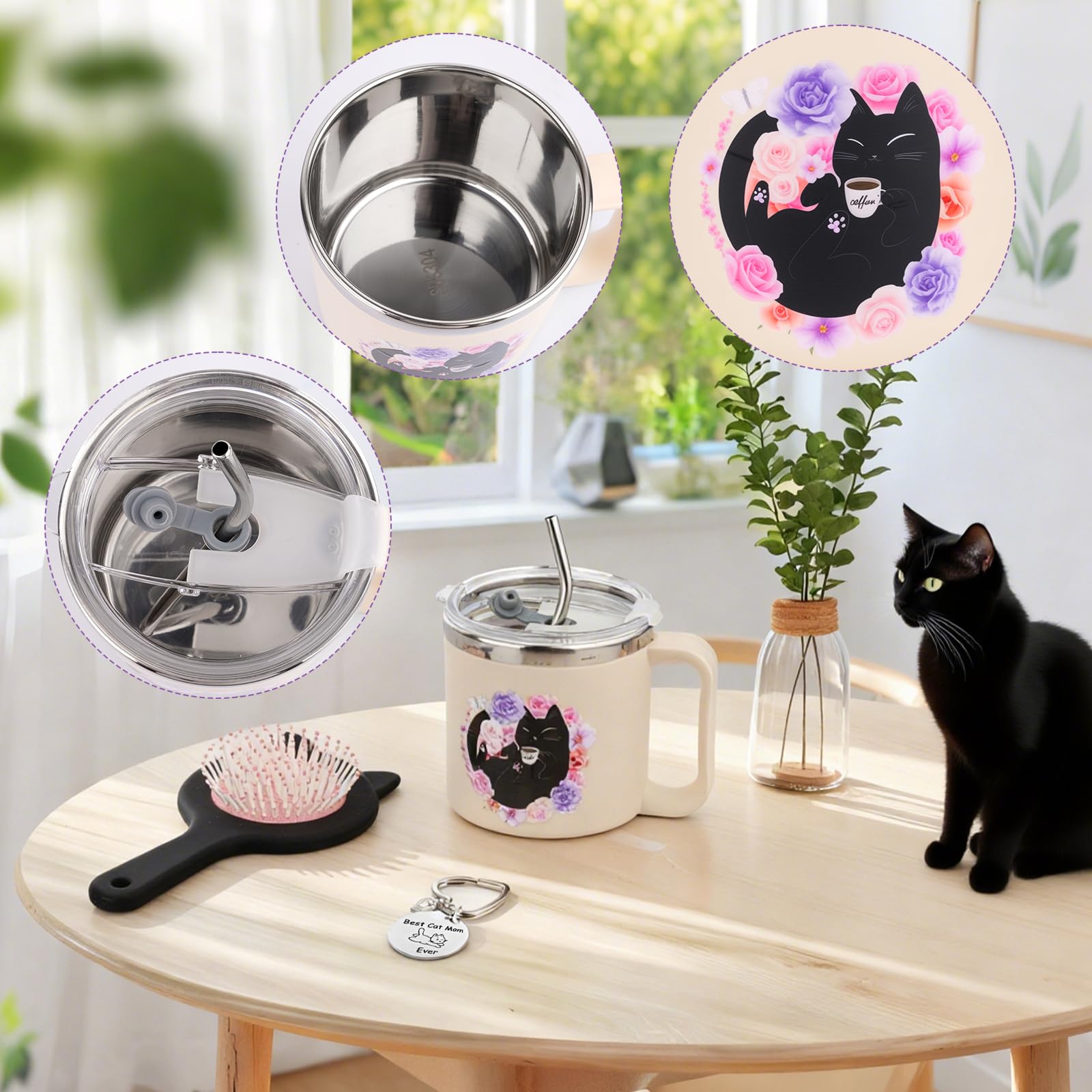 LSYDCARM cat keychain adds charm to bags and keys