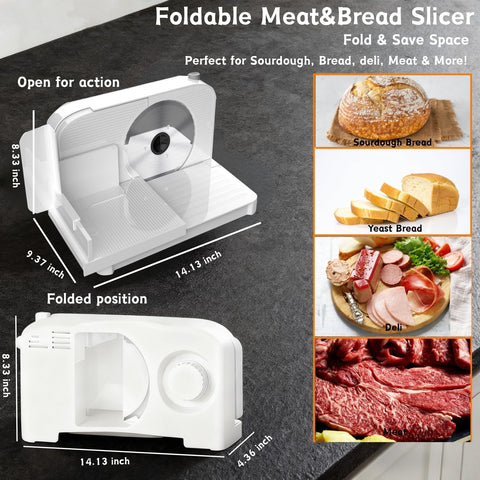 Lszy 6.7-inch blade enables clean, even slices for deli meals