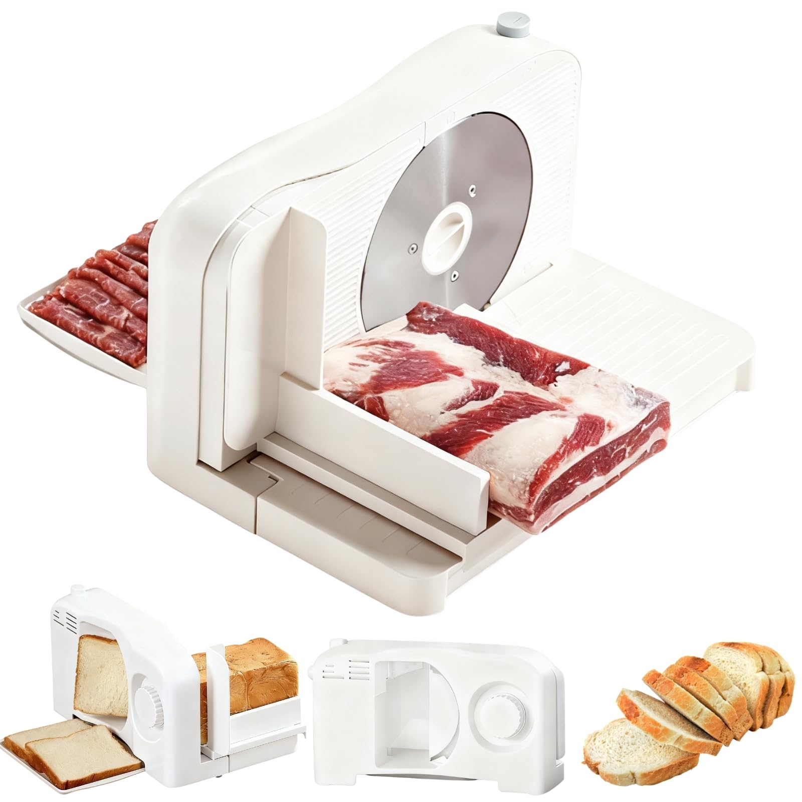 Lszy meat slicer foldable design saves space and simplifies storage after use
