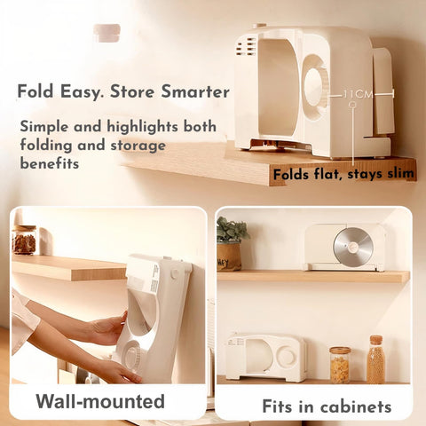 Lszy fold-flat storage fits slim kitchens and portable setups