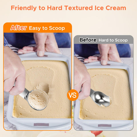 LT LAUDTEC easy-release head helps ice cream slide off smoothly.