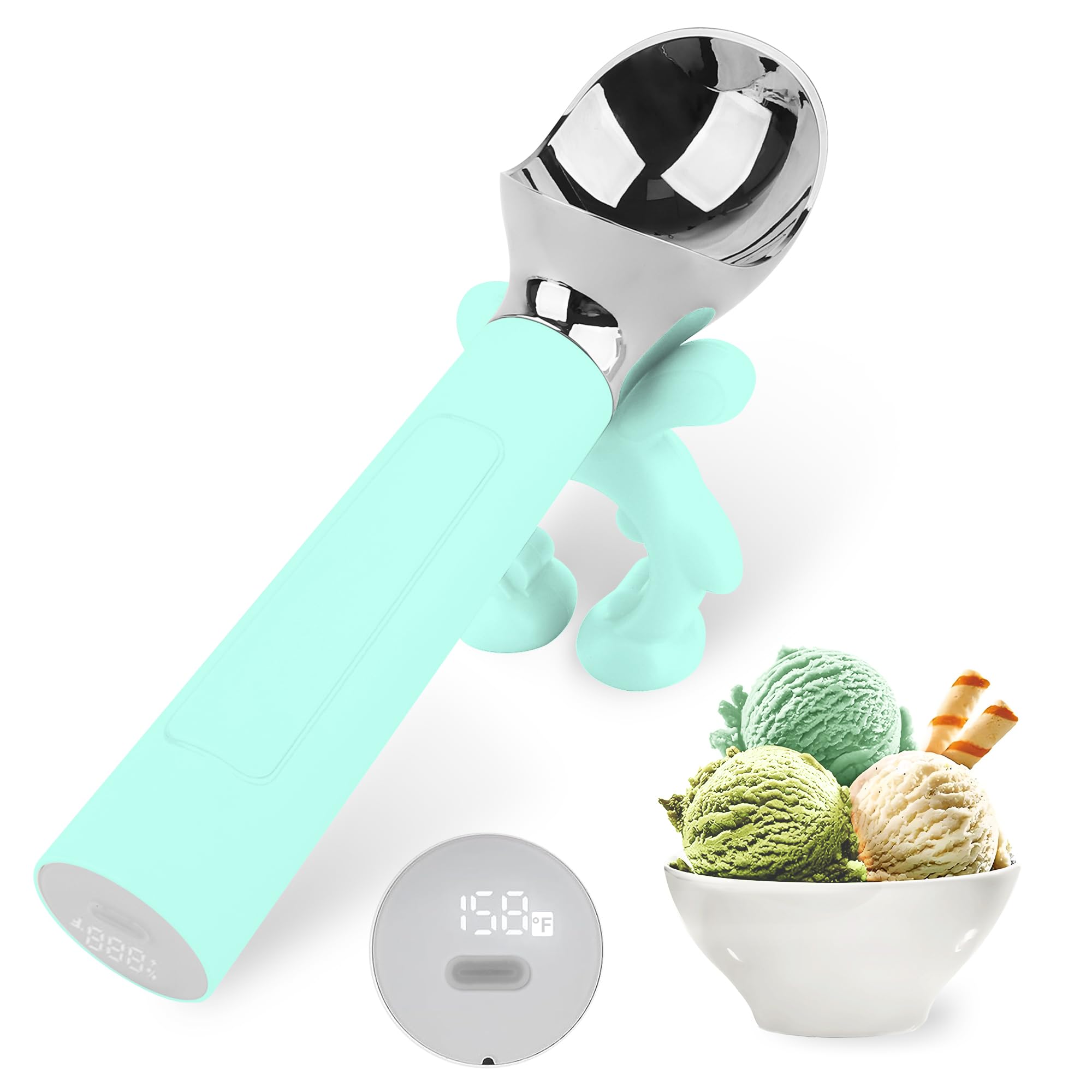 LT LAUDTEC heated ice cream scoop with LED display for precise temperature control