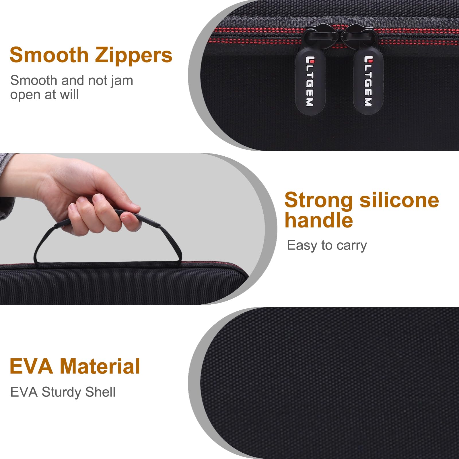 LTGEM case EVA material shields from bumps and splashes