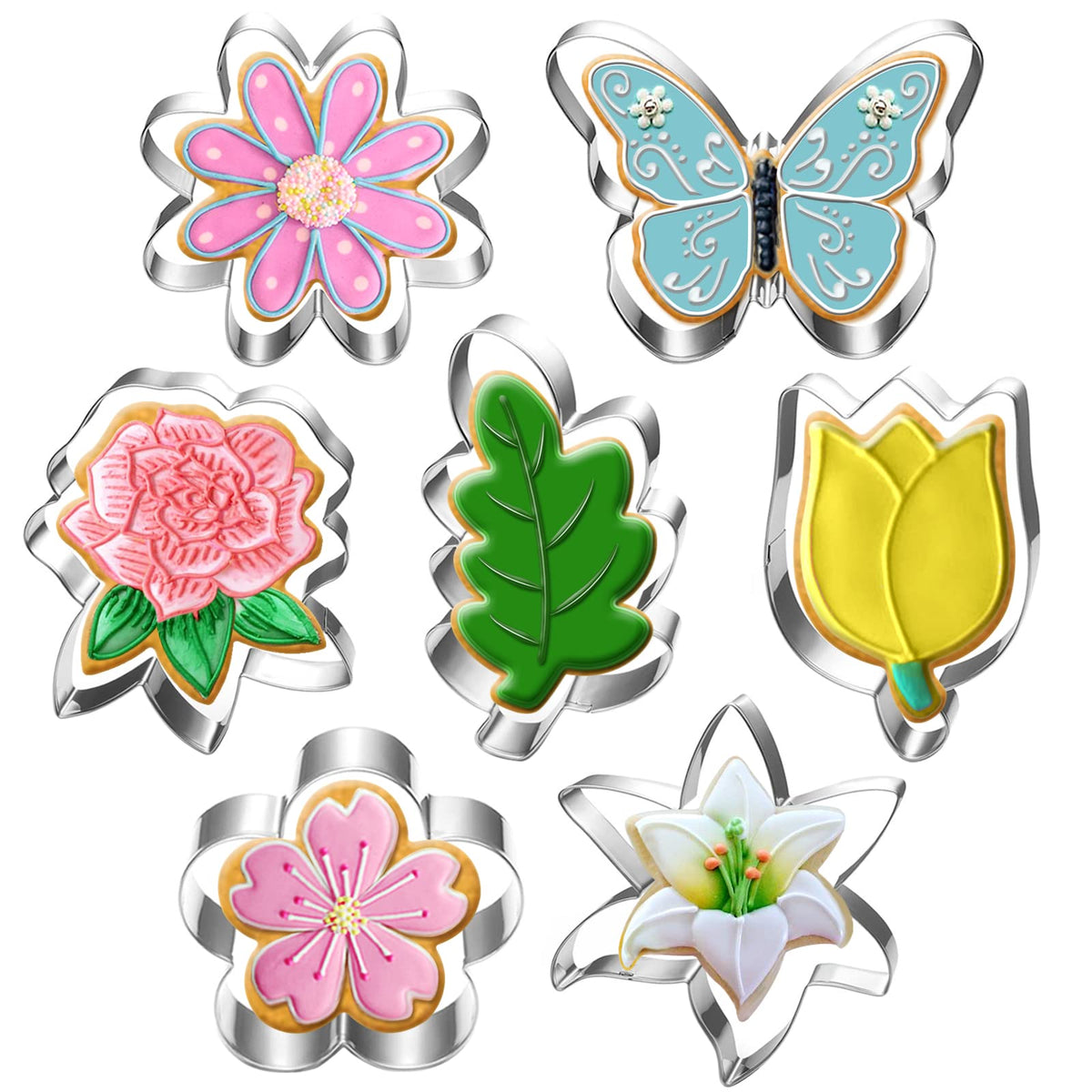 LUBTOSMN daisy cookie cutter for easy spring cookies and decorations.