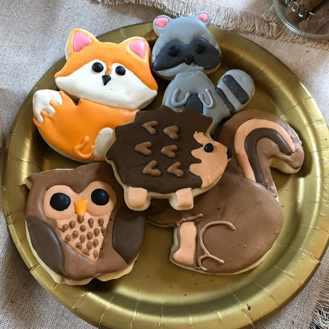 LUBTOSMN woodland cookie cutters in a kitchen scene for baking inspiration.