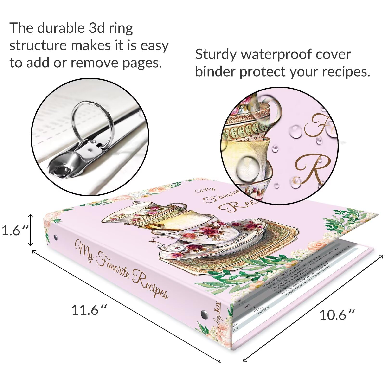 LuBudingJoy full-page recipe cards provide space for steps and tips