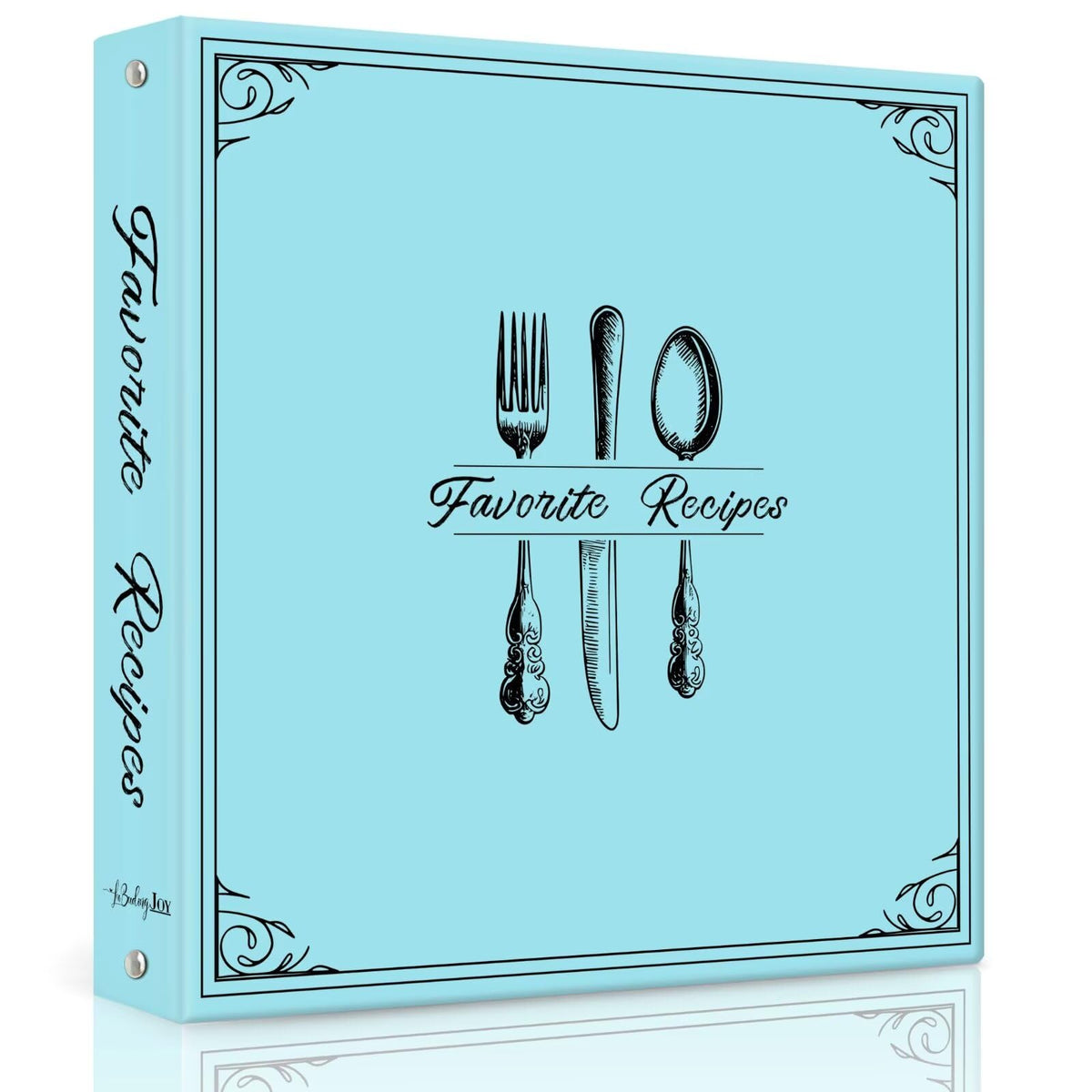 LuBudingJoy recipe binder with plastic sleeves, protects recipes from spills.
