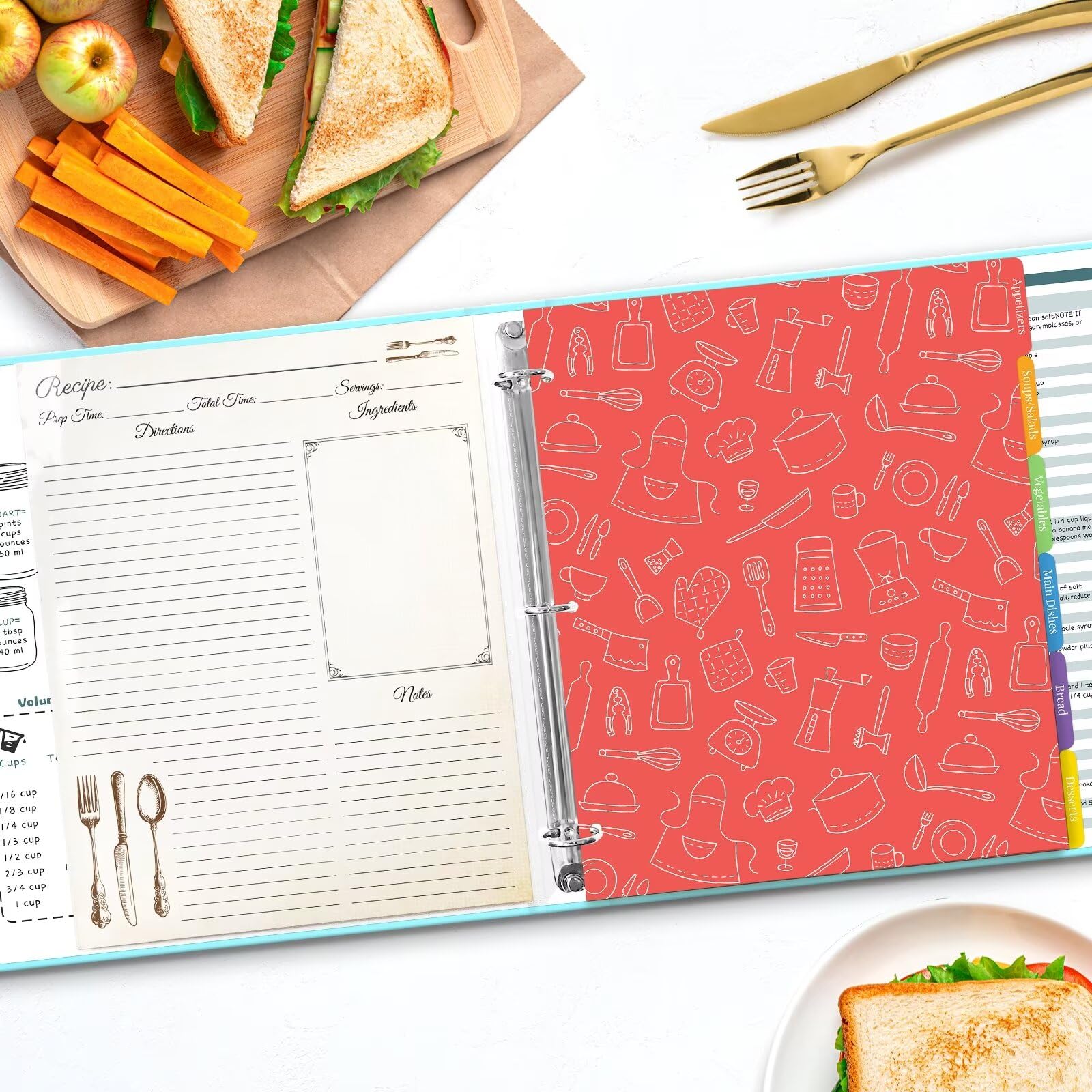 LuBudingJoy waterproof acid-free cover keeps recipes durable over time.