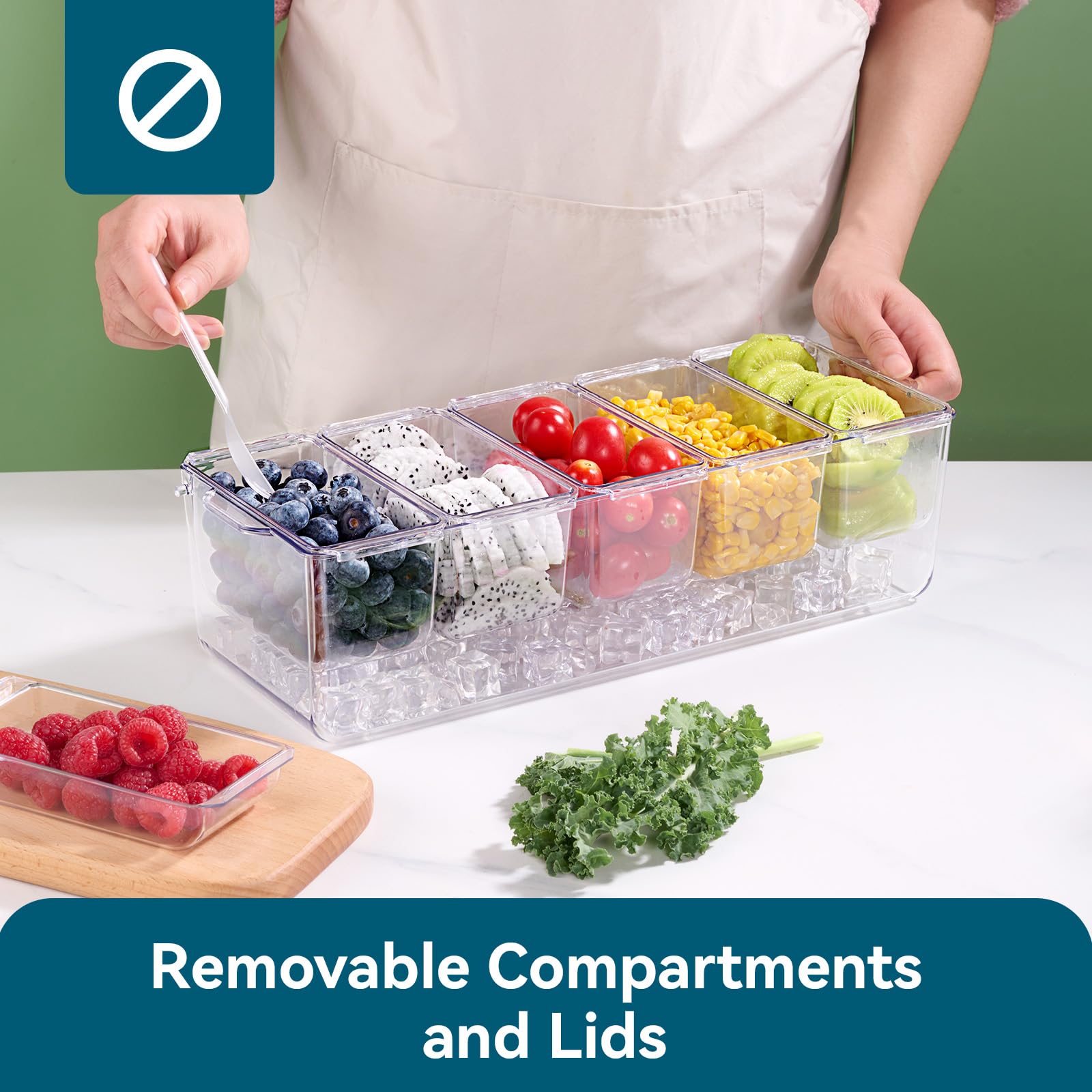 Luckore tray in clear PET material for quick content visibility