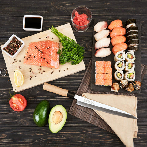 Lucky Cook fish filleting capability lets you cleanly separate sashimi-grade flesh.