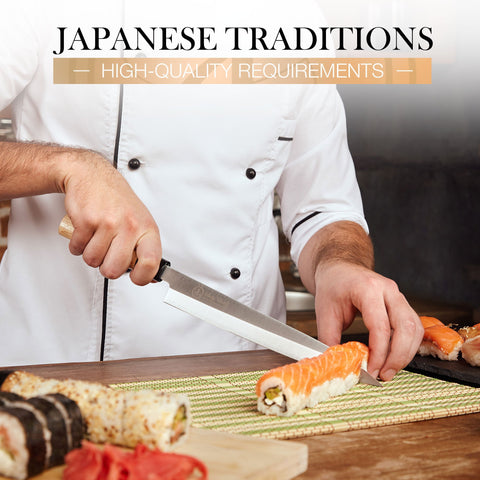 Lucky Cook pakkawood handle offers ergonomic, slip-resistant grip during extended prep sessions.