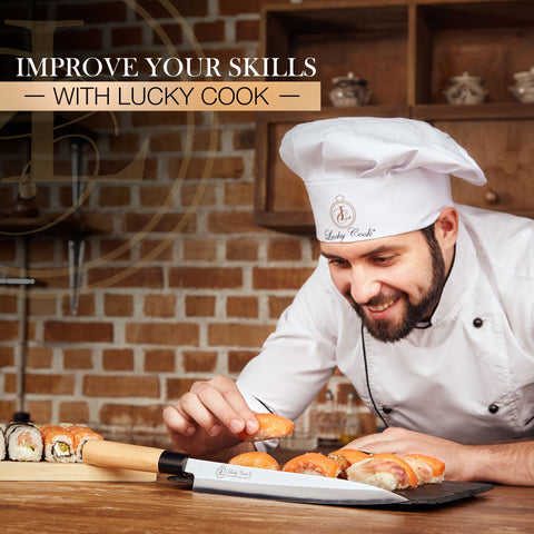 Lucky Cook premium stainless steel blade resists rust for long-lasting sharpness.
