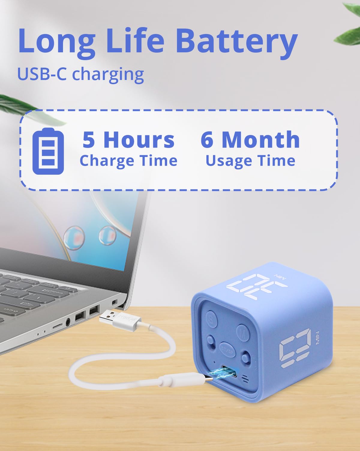 LUCKY TIME compact rechargeable timer in handheld design for portability