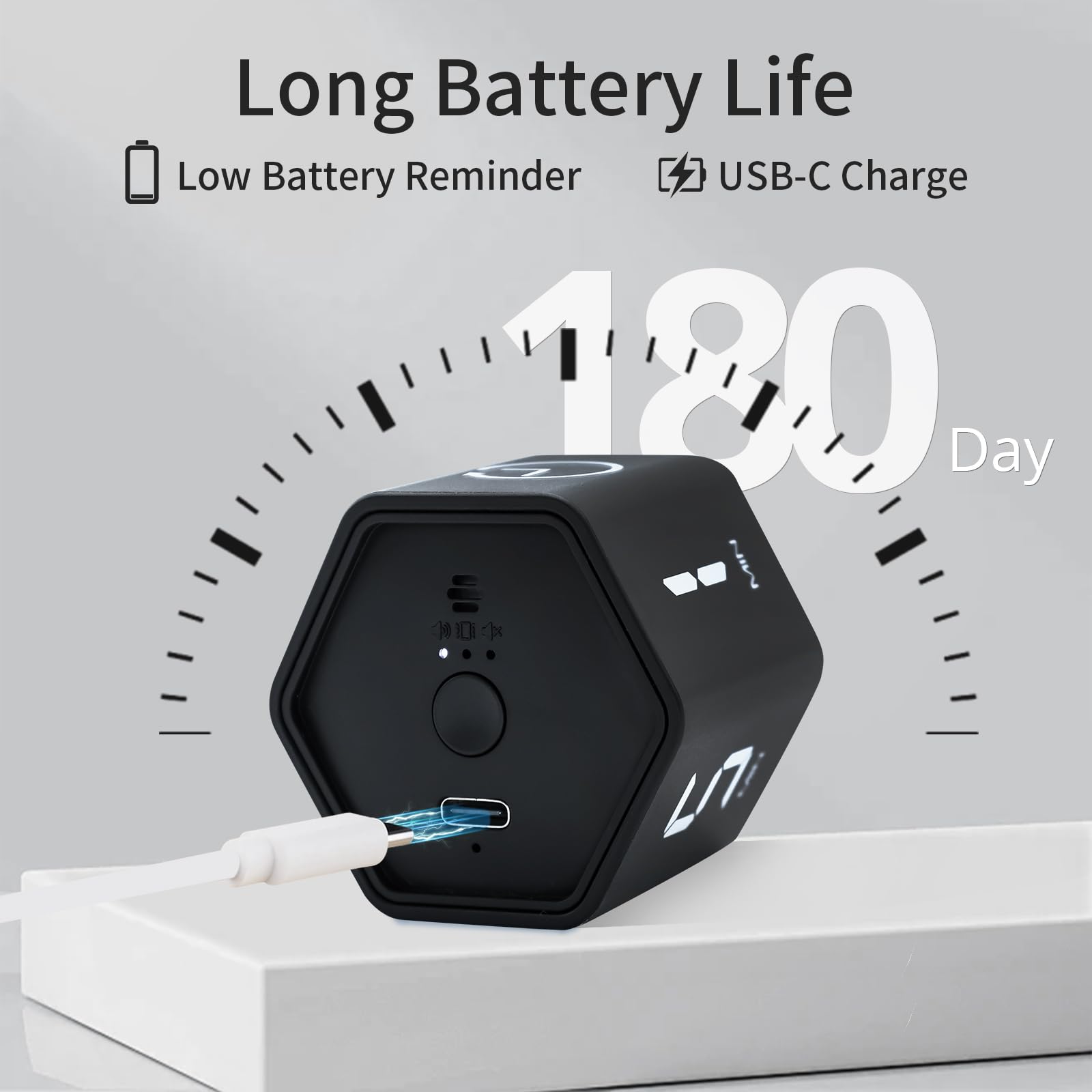 LUCKY TIME ultra-portable cube with long battery life fits in a pocket.