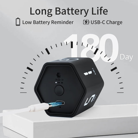LUCKY TIME ultra-portable cube with long battery life fits in a pocket.