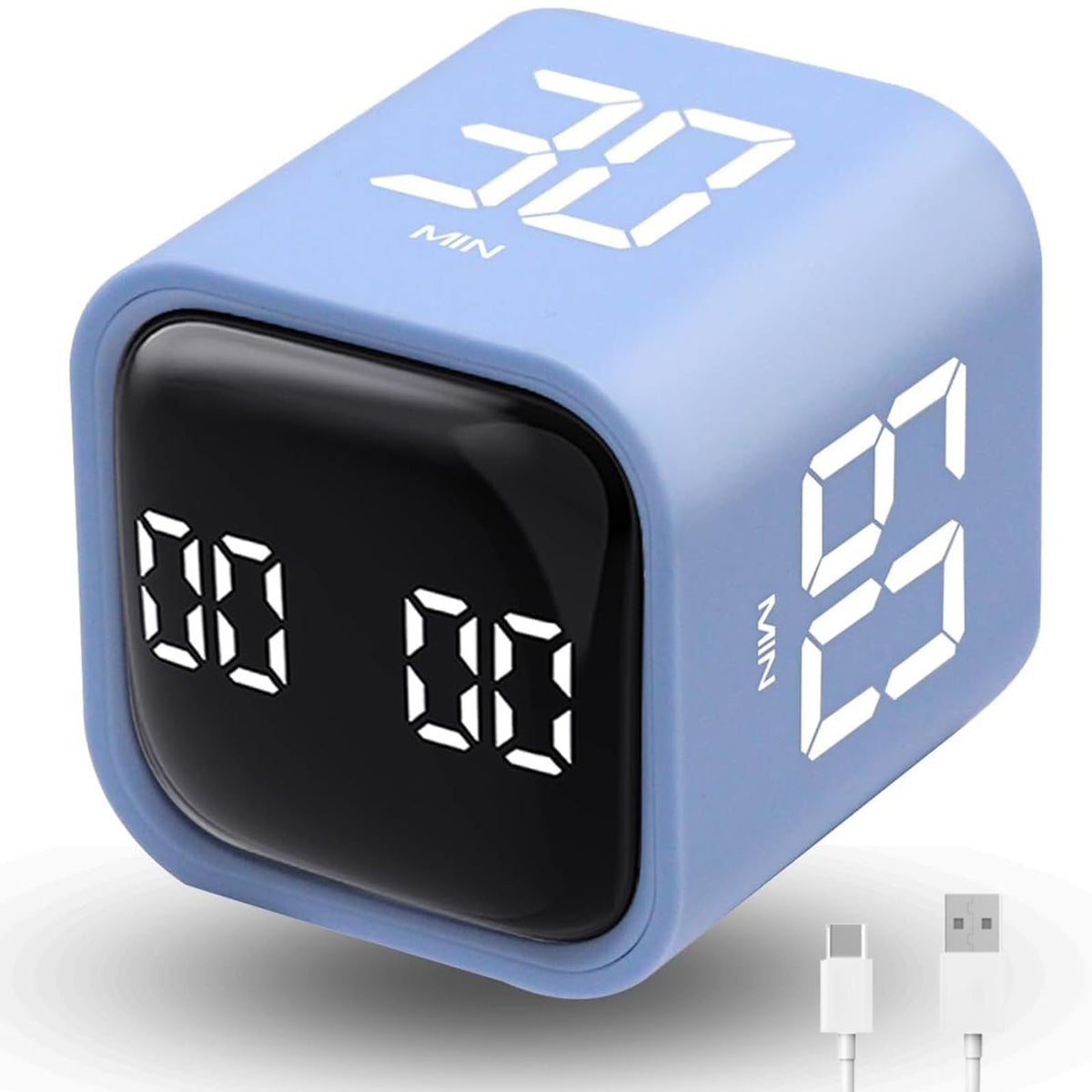 LUCKY TIME productivity timer flip cube front view for easy operation during work
