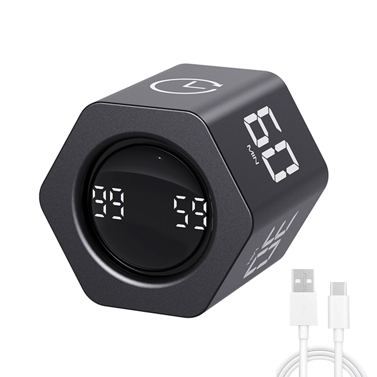 LUCKY TIME productivity timer flips to start for focused work sessions.