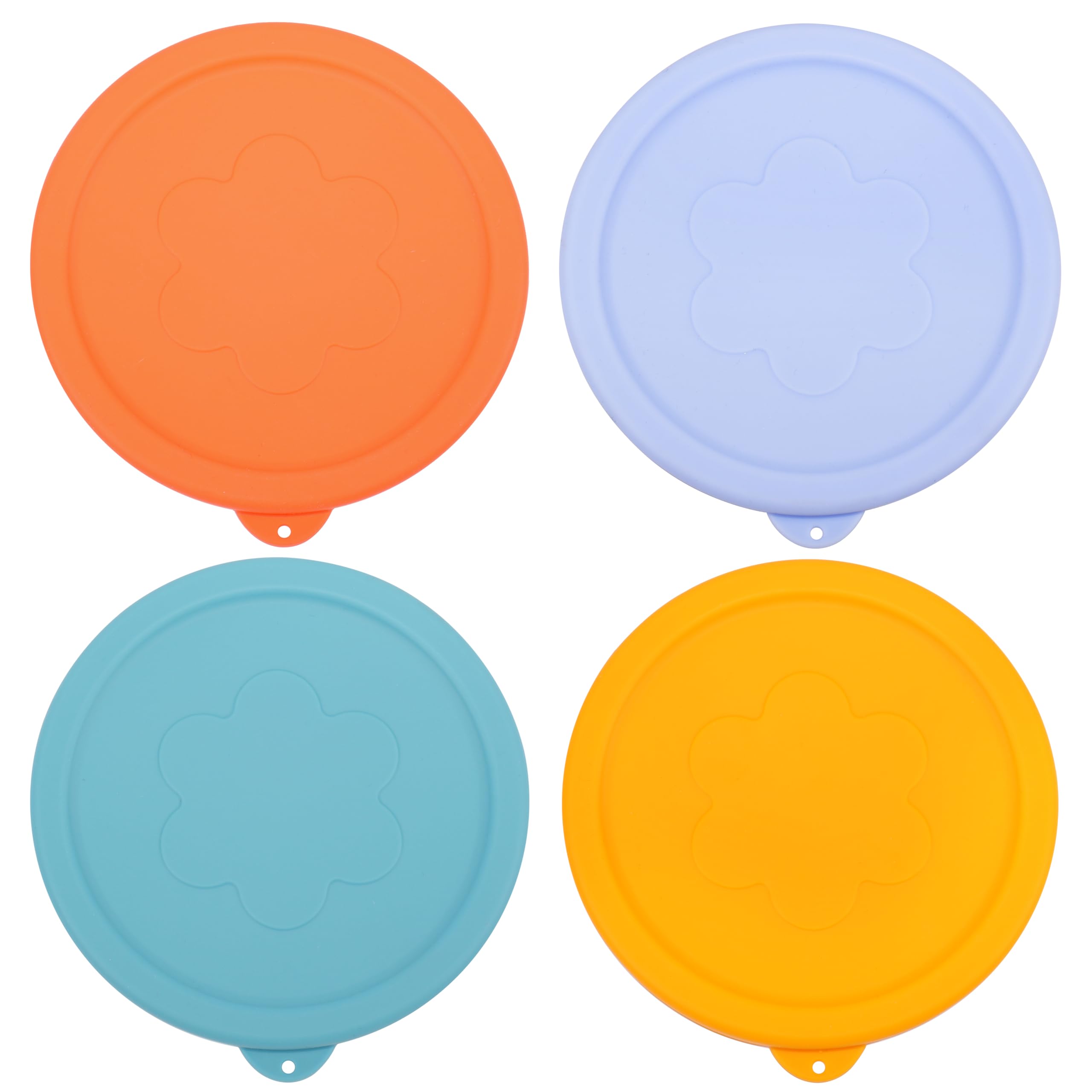 LUVCOSY 4-cup silicone lid for Pyrex bowls prevents spills during storage.