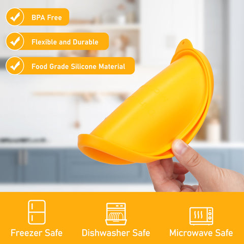 LUVCOSY leak-proof silicone lids seal bowls to prevent leaks.