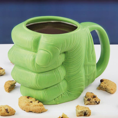 LUCYLANKER sculpted grip mug enhances handling and desk conversation.