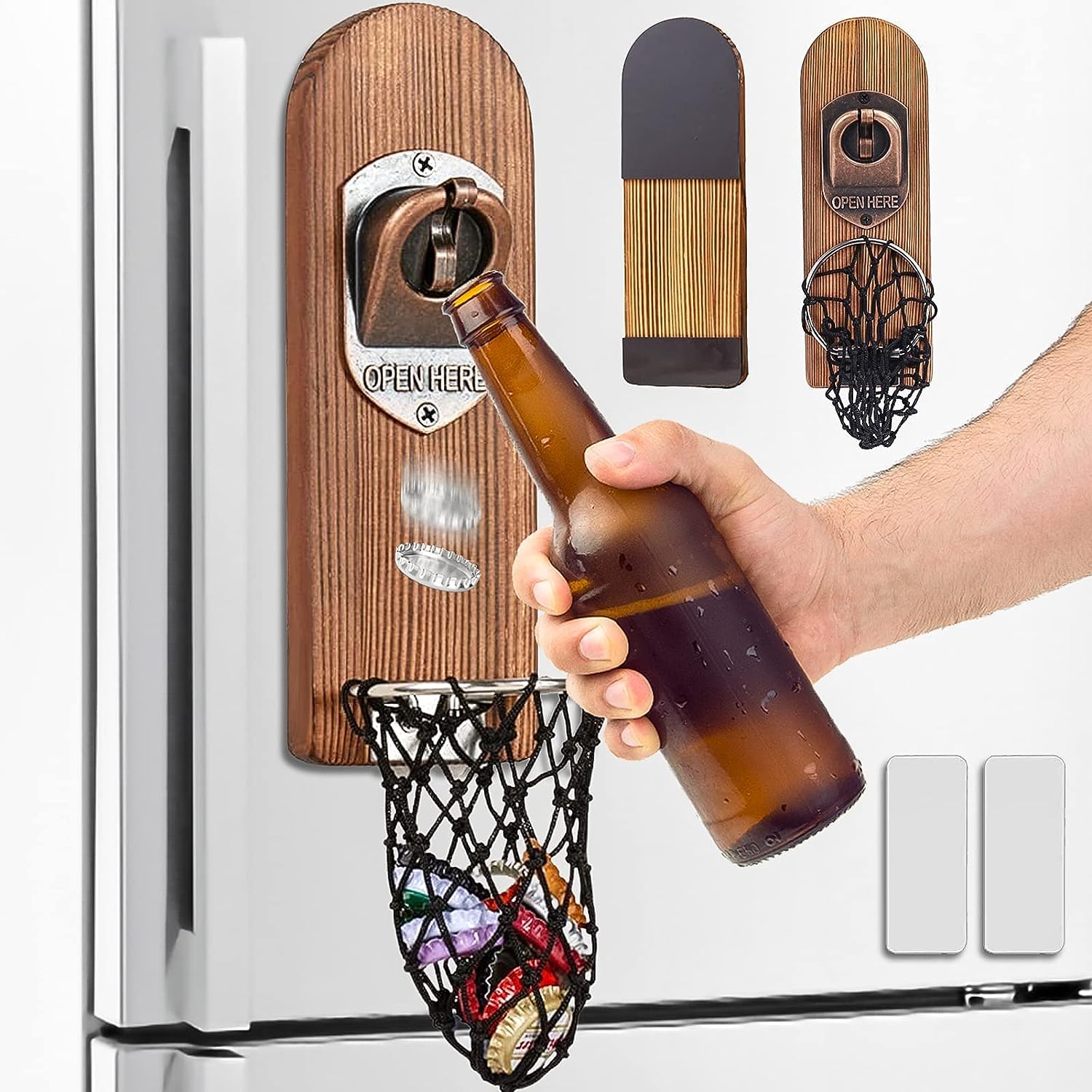 LUCYLANKER wooden retro design bottle opener adds vintage charm to home bars.