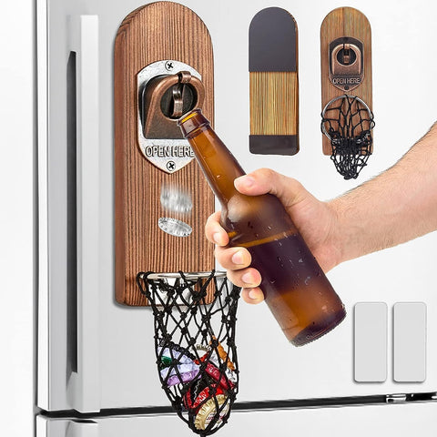 LUCYLANKER wooden retro design bottle opener adds vintage charm to home bars.