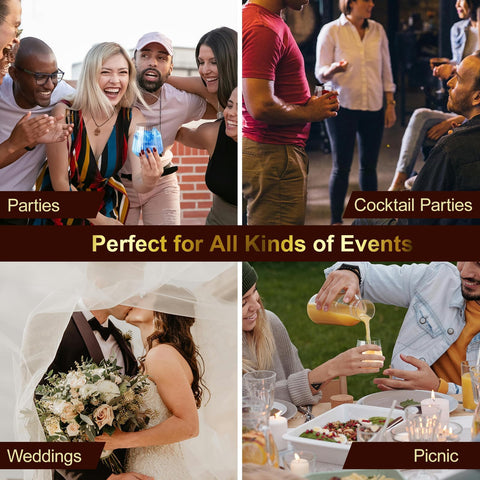 Lueumxc outdoor picnic wine cups, lightweight and breakage-resistant for al fresco events.