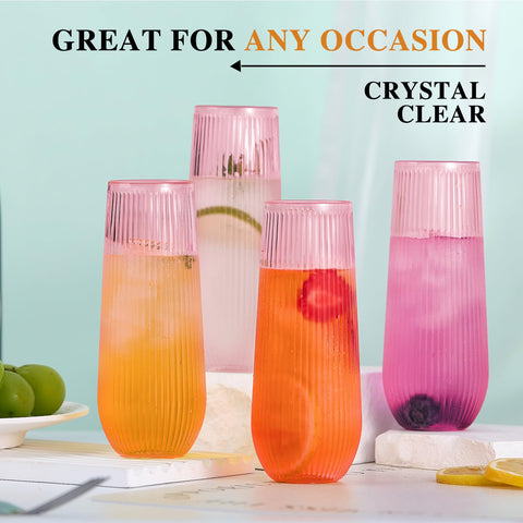 Lueumxc smooth rounded edges champagne flutes support comfortable sipping