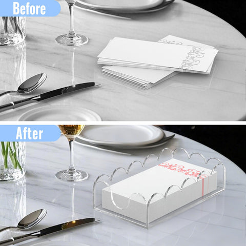 LUGUNU transparent material makes napkins easy to view and grab.