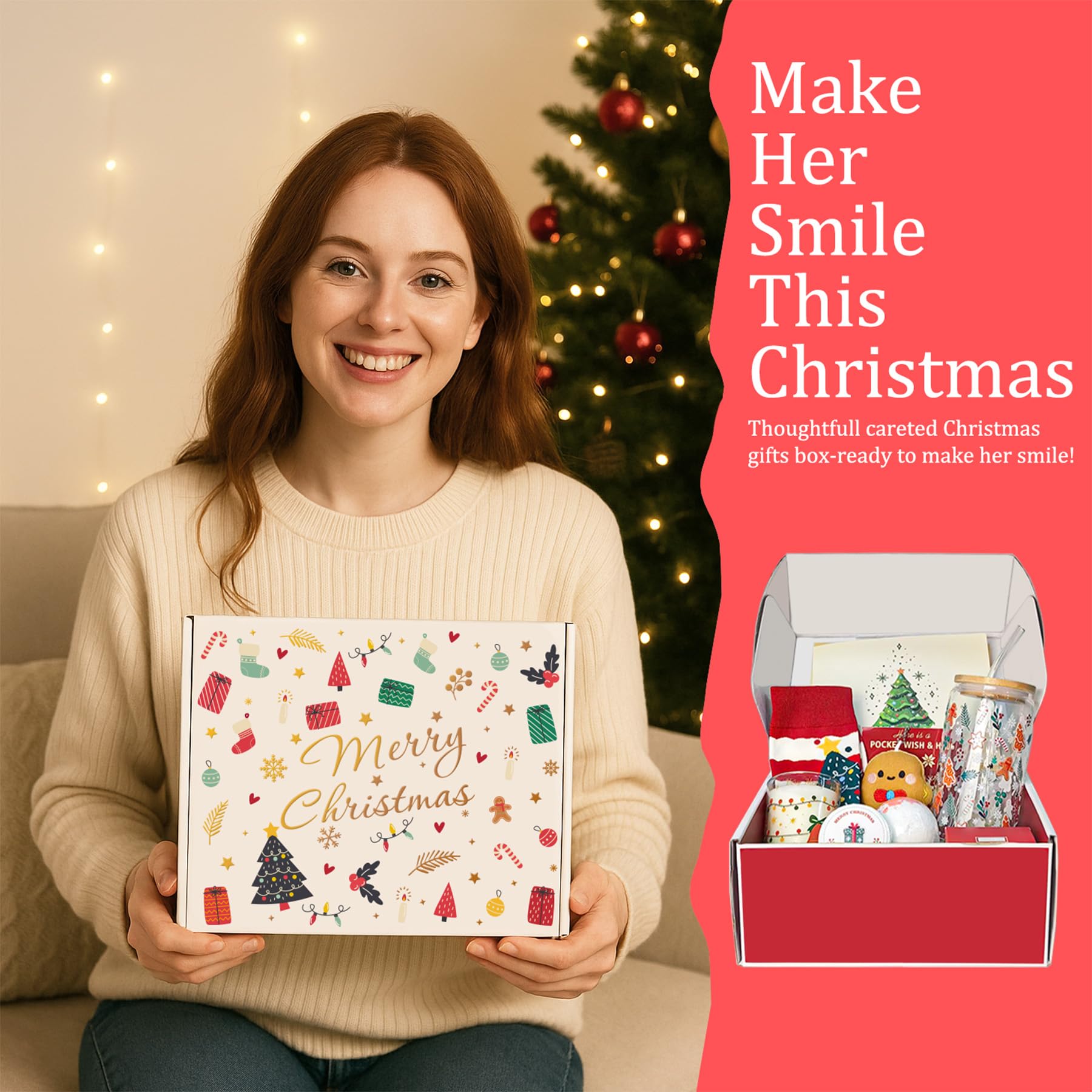 LUICONMO Christmas candle creates a warm, inviting aroma.