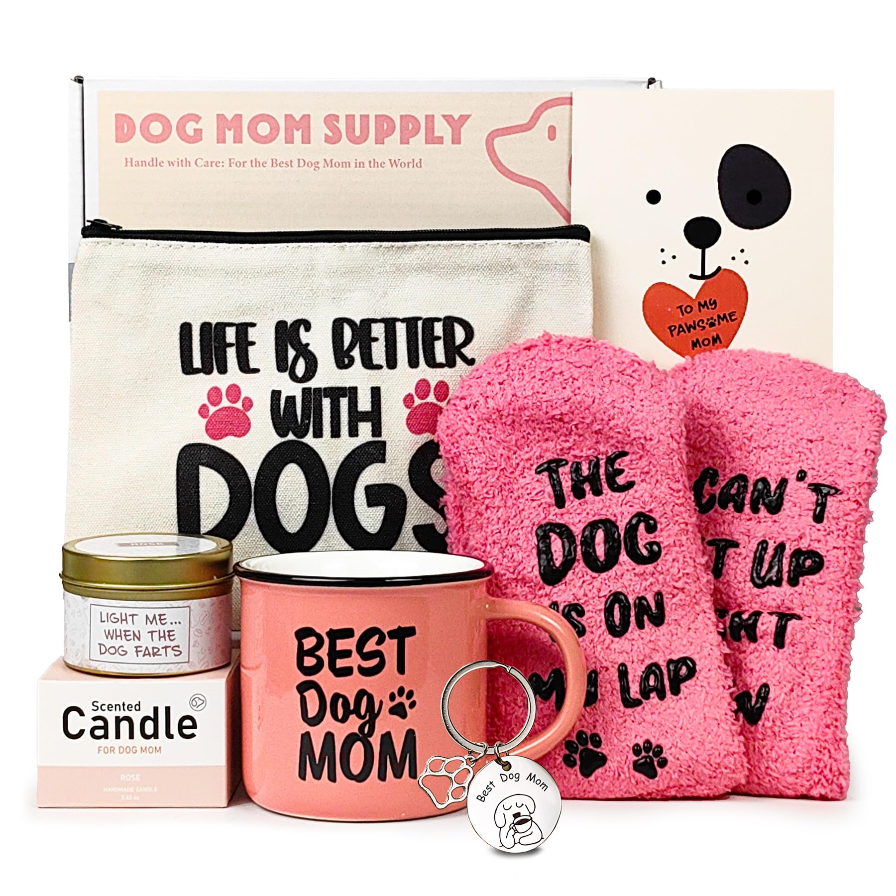 LUICONMO dog mom mug – 10oz ceramic for cozy morning coffee.