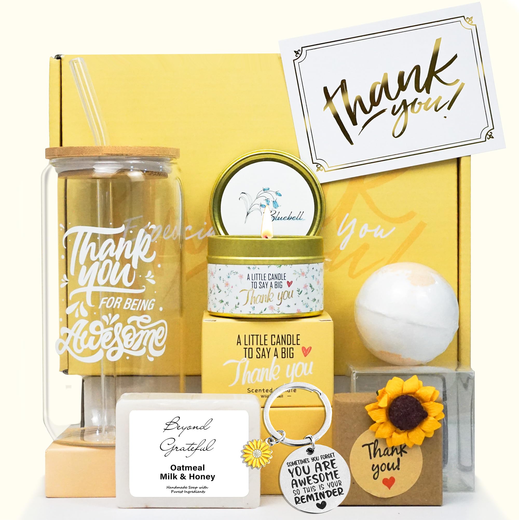 LUICONMO thank you gift box front view, a thoughtful gesture ready to give