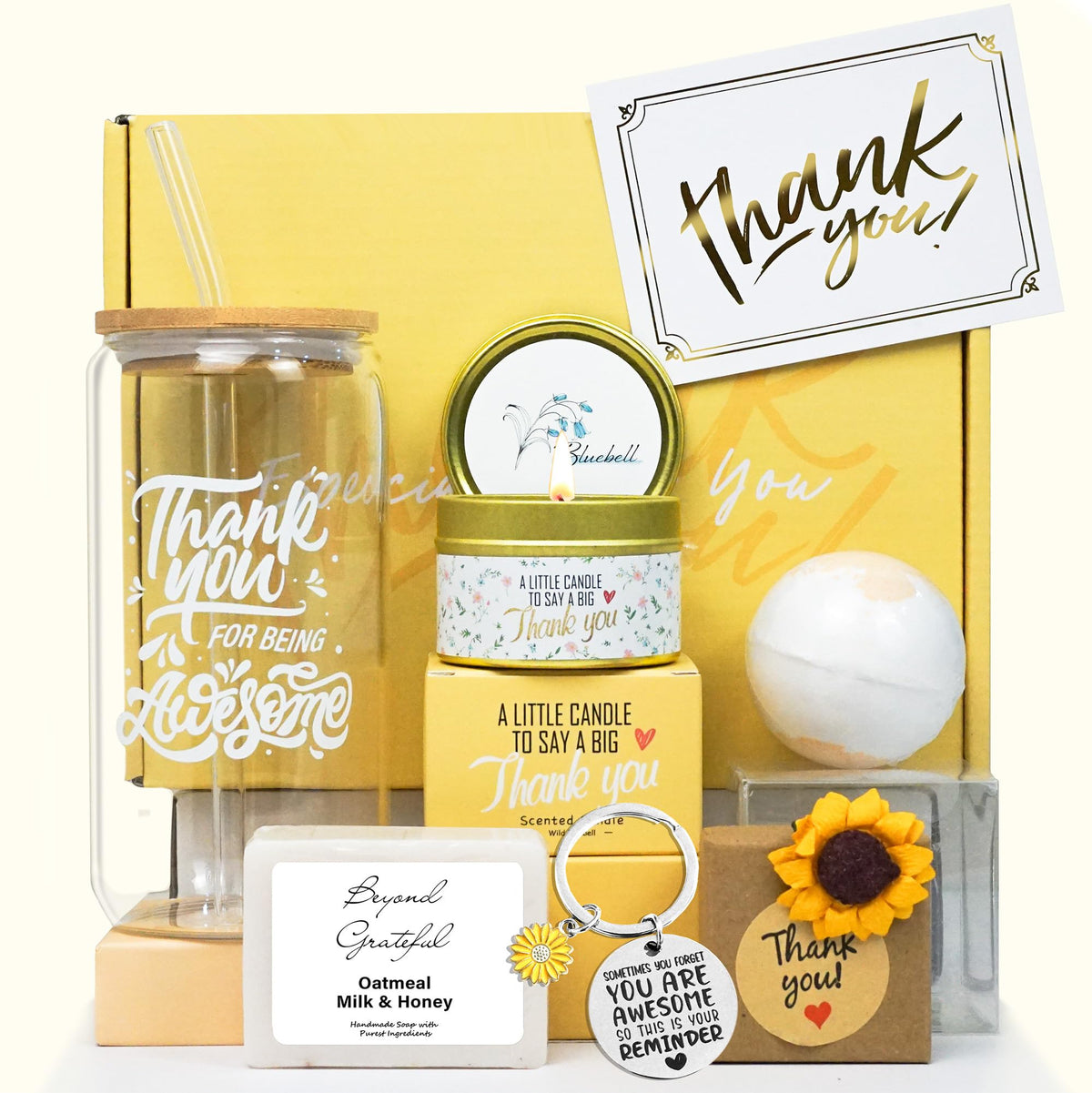 LUICONMO thank you gift box front view, a thoughtful gesture ready to give