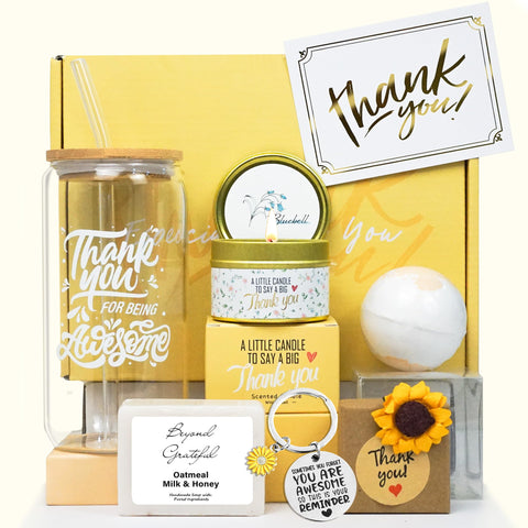LUICONMO thank you gift box front view, a thoughtful gesture ready to give